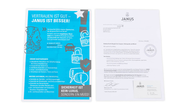 Janus-Postmailing-Werbeaktion